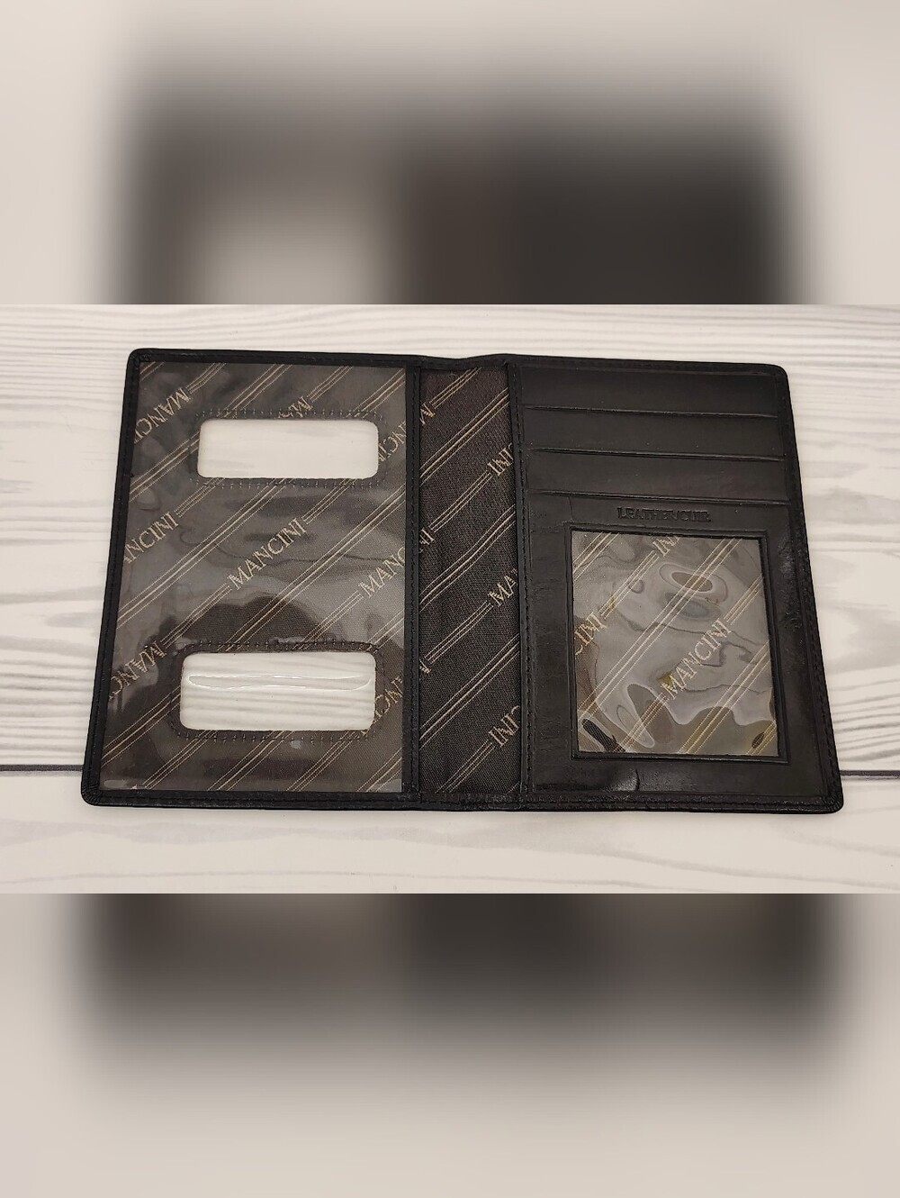 Mancini Leather Travel Passport Wallet Men's Vintage